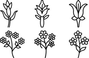 Minimalist Flower Art vector