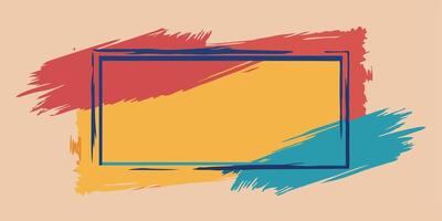 Modern Brushstroke Frame Compilation vector