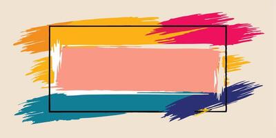 Hand-Sketched Brushstroke Frame Compilation vector
