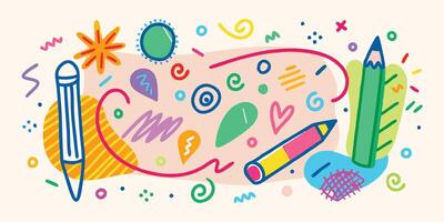 Rough Crayon Stroke Patterns vector