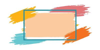 Raw Brushstroke Frame Collection vector