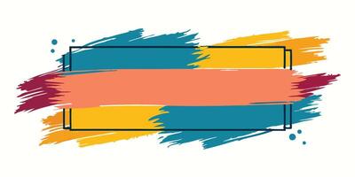 Abstract Brushstroke Frame Collection vector