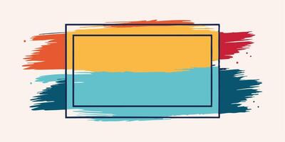Handmade Brushstroke Frame Display vector