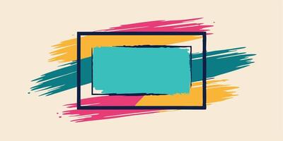 Textured Brushstroke Frame Pack vector