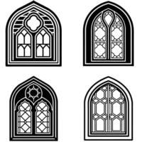 Islamic Window Architectural Concepts vector