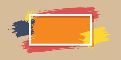 Classic Brushstroke Frame Display vector