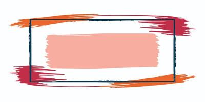 Rustic Brushstroke Frame Compilation vector