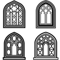 Unique Islamic Window Sketchbook vector