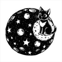Cats Sitting Ledge Leave vector