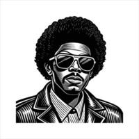Black Guy With Sunglasses vector