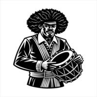 Man Playing Drums vector