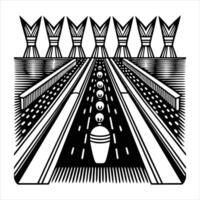 Bowling Lane Background vector
