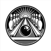bowling ball return vector