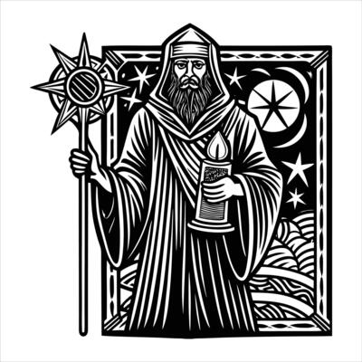 Hermit Tarot Art Card