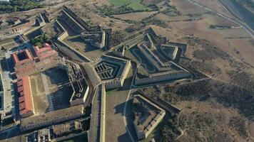Aerial view of Sant Ferran Castle, Figueres, Gerone video