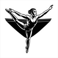 Pole Vaulters Soaring vector