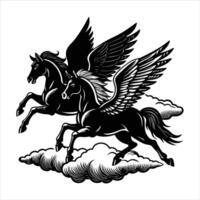 Mythical Winged Horse. vector