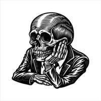 Skull Head Fountain vector