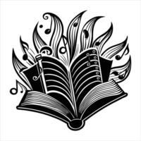 Open Book Musical Note vector