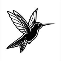 Simple Hummingbird Silhouette vector