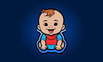 A Happy Toddler Smiling vector