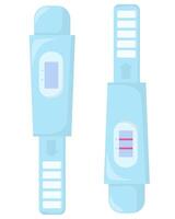 home pregnancy test, set of two sticks with and without hormone test results vector