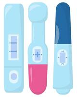 pregnancy test, a set of convenient equipment of various types for determining pregnancy at home vector