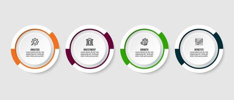 Modern circle infographic. vector