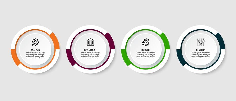 Modern circle infographic.