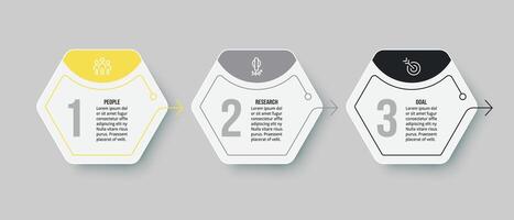 Hexagon timeline business presentation vector