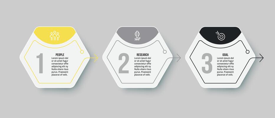 Hexagon timeline business presentation