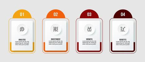 Modern square business infographic. vector