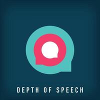 Modern speech depth logo design. vector