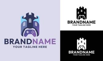 Castle Gaming Logo Design Template for Esports, Gaming Communities, and Game Development Studios vector