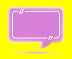 3D speech bubble isolated on white background modern style vector
