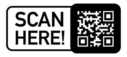QR code scan icon black color for design vector