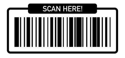 Barcode scan icon black color isolated vector