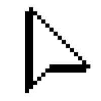 Cursor icon arrow flat style pixelated vector