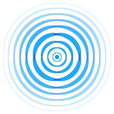 Radar icon blue color isolated on white background cool