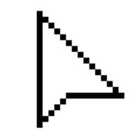 Cursor icon arrow flat style cool vector