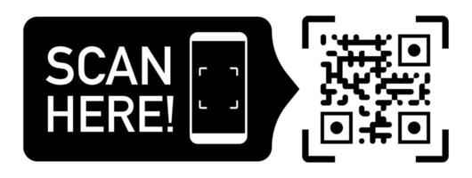 QR code scan symbol black color vector