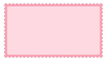 Valentines postage stamp rectangle shape vector