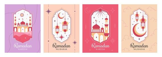 Greeting card Ramadan Kareem vector