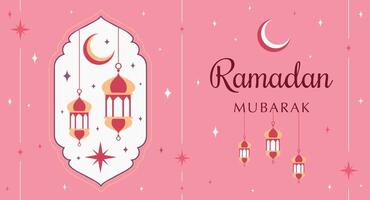 Ramadan Kareem greeting card cool coloful style vector