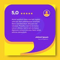 Feedback box, bubble testimonial banner for design vector