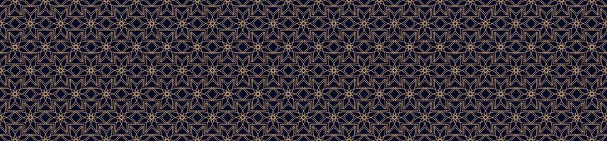 Arabic pattern line gold style vector