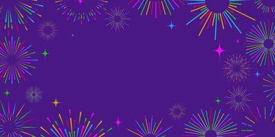 Fireworks background bright gradient style bright vector