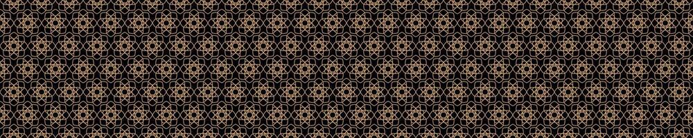 Arabic pattern gold outline color style vector