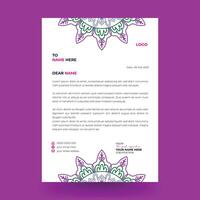 modern Business style letterhead design template with color. vector