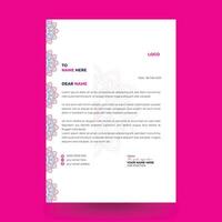 modern Business style letterhead design template with color vector